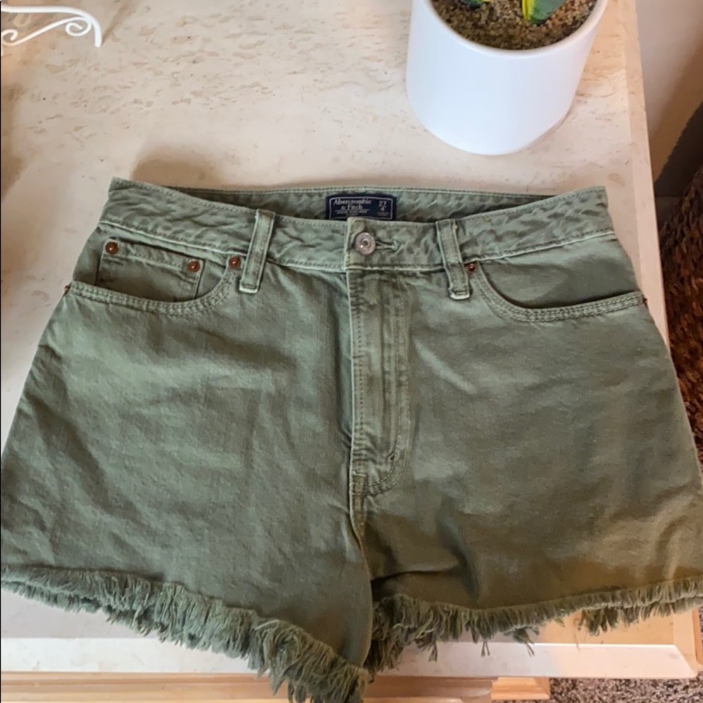 Olive Green A&F cutoffs